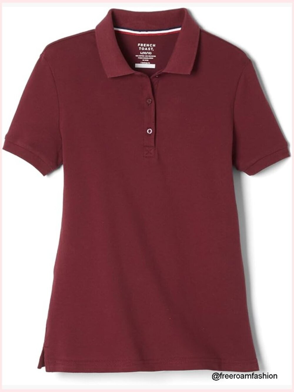 Short Sleeve Stretch Pique Polo Shirt - Juniors Uniform Top